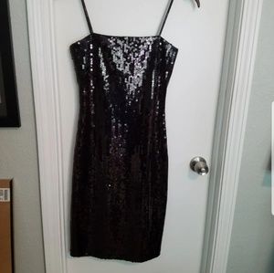 Black sequins dress